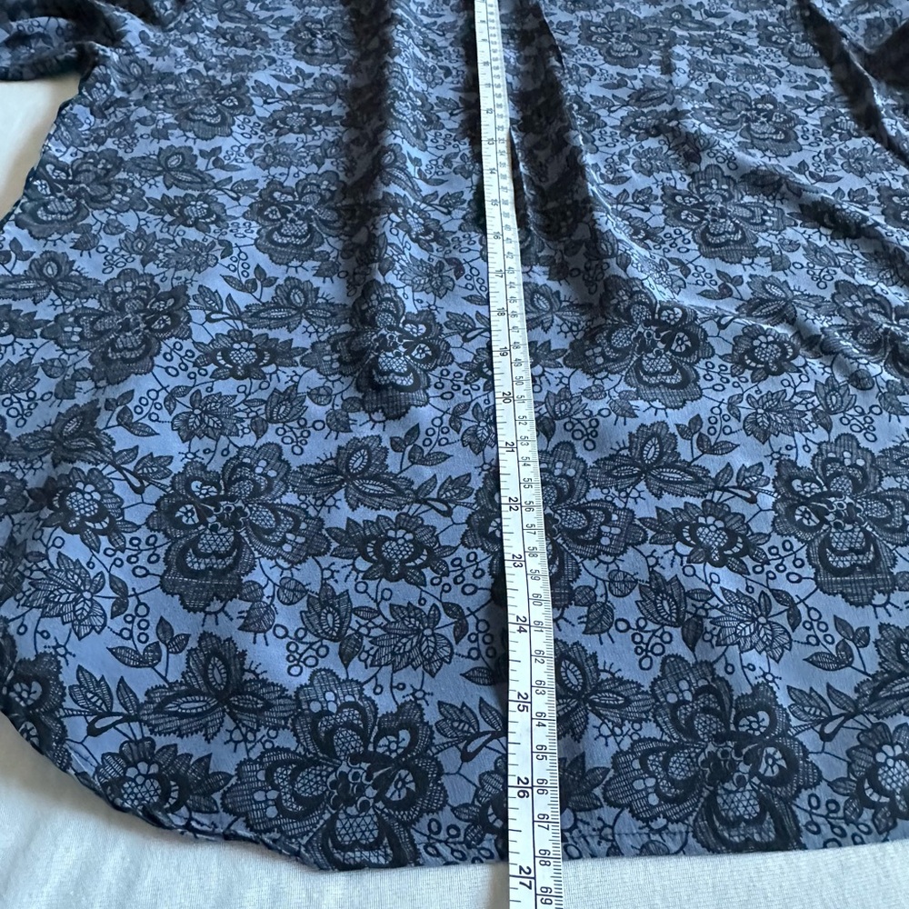 Scoop NYC Silk Large Black neck tie  Dress Top - Picture 11 of 14